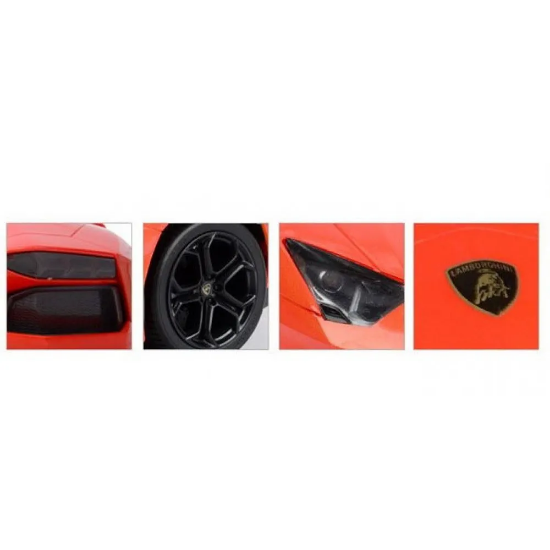 Imagine MASINA CU TELECOMANDA LAMBORGHINI AVENTADOR PORTOCALIU CU SCARA 1 LA 24