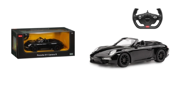 Imagine MASINA CU TELECOMANDA PORSCHE 911 CARRERA S NEGRU CU SCARA 1 LA 12 