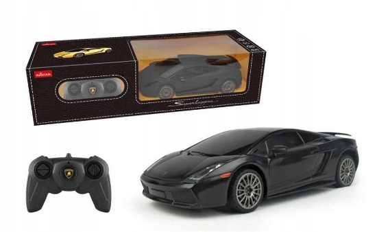 Imagine MASINA CU TELECOMANDA LAMBORGHINI SUPERLEGGERA NEGRU CU SCARA 1 LA 24