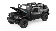 Imagine MASINUTA METALICA JEEP WRANGLER RUBICON 4XE NEGRU CU SCARA 1 LA 32