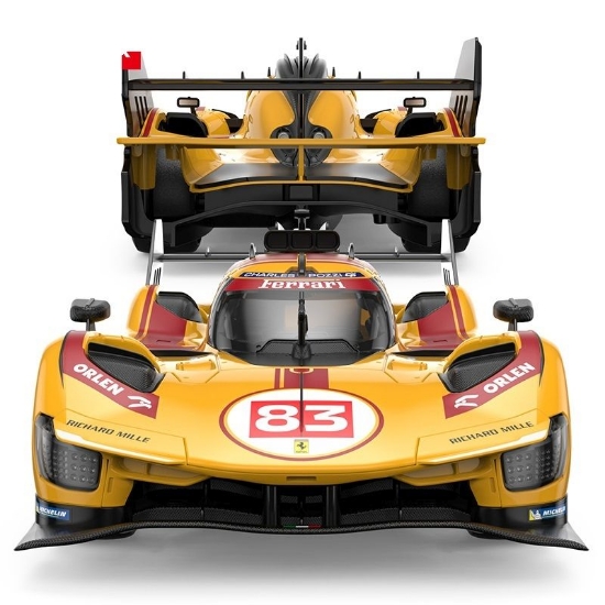 Imagine MASINA CU TELECOMANDA FERRARI 499P N83 GALBEN SCARA 1 LA 14