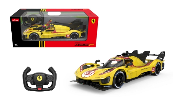 Imagine MASINA CU TELECOMANDA FERRARI 499P N83 GALBEN SCARA 1 LA 14