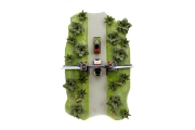 Imagine JADA JURASSIC PARK SCENA NANO CU 2 VEHICULE METALICE