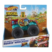Imagine Hot Wheels Monster Truck Roarin Wreckers Demo Derby cu funcții și sunete scara 1:43