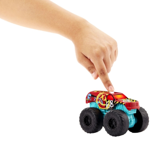 Imagine Hot Wheels Monster Truck Roarin Wreckers Demo Derby cu funcții și sunete scara 1:43