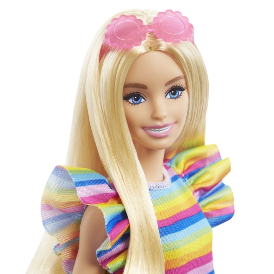 Imagine PAPUSA BARBIE FASHIONISTA BLONDA CU APARAT DENTAR