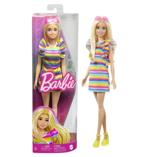 Imagine PAPUSA BARBIE FASHIONISTA BLONDA CU APARAT DENTAR