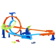 Imagine HOT WHEELS STUNT TRACKS PISTA CICLON DE LANSAREA RAPIDA CU MASINUTA INCLUSA
