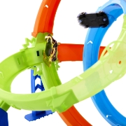 Imagine HOT WHEELS STUNT TRACKS PISTA CICLON DE LANSAREA RAPIDA CU MASINUTA INCLUSA