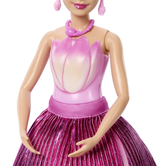 Imagine BARBIE PETAL POP SET PAPUSA BARBIE LALEA ROZ SI ACCESORII