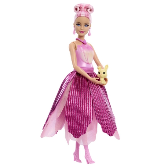 Imagine BARBIE PETAL POP SET PAPUSA BARBIE LALEA ROZ SI ACCESORII