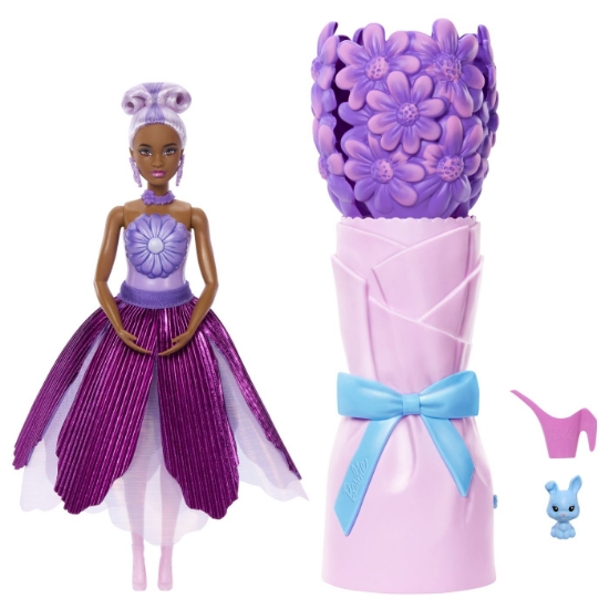 Imagine BARBIE PETAL POP SET PAPUSA BARBIE MARGARETA MOV SI ACCESORII