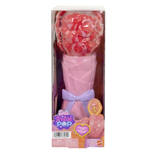 Imagine BARBIE PETAL POP SET PAPUSA BARBIE TRANDAFIR ROSU SI ACCESORII
