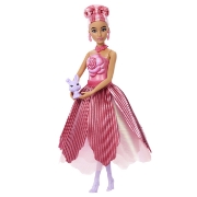 Imagine BARBIE PETAL POP SET PAPUSA BARBIE TRANDAFIR ROSU SI ACCESORII