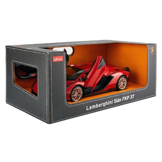 Imagine MASINA CU TELECOMANDA LAMBORGHINI SIAN ROSU CU SCARA 1 LA 14