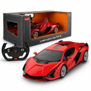 Imagine MASINA CU TELECOMANDA LAMBORGHINI SIAN ROSU CU SCARA 1 LA 14