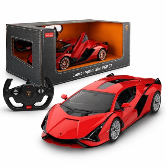 Imagine MASINA CU TELECOMANDA LAMBORGHINI SIAN ROSU CU SCARA 1 LA 14