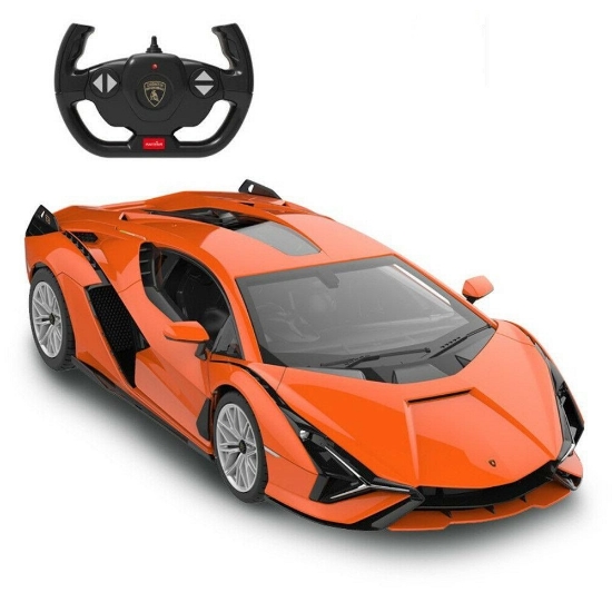 Imagine MASINA CU TELECOMANDA LAMBORGHINI SIAN PORTOCALIU CU SCARA 1 LA 14