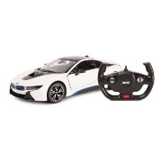 Imagine Mașină cu telecomandă BMW i8 alb, scară 1:14
