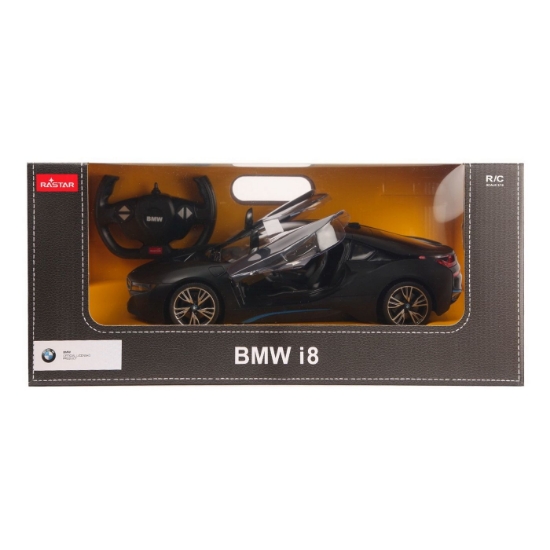 Imagine Mașină cu telecomandă BMW i8 negru, scară 1:14