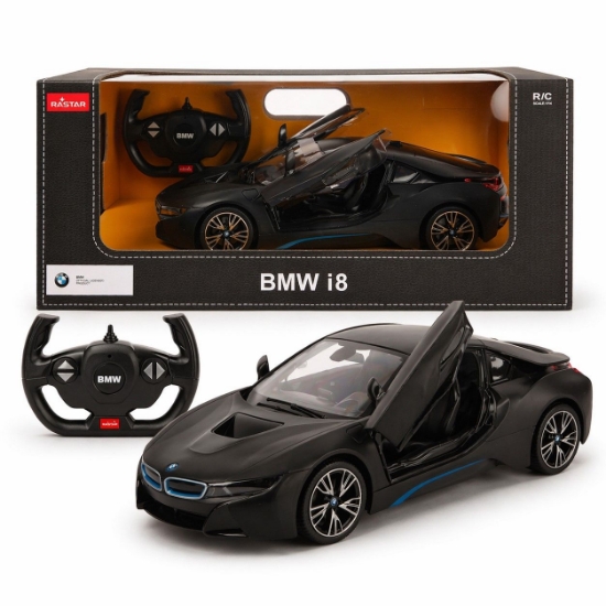 Imagine Mașină cu telecomandă BMW i8 negru, scară 1:14