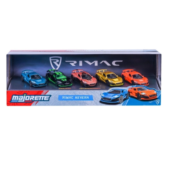 Imagine MAJORETTE SET 5 MASINUTE METALICE RIMAC NEVERA 7.5CM