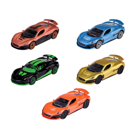 Imagine MAJORETTE SET 5 MASINUTE METALICE RIMAC NEVERA 7.5CM