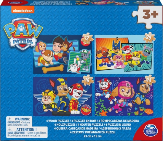 Imagine Patrula cățelușilor Puzzle 4in1 din lemn