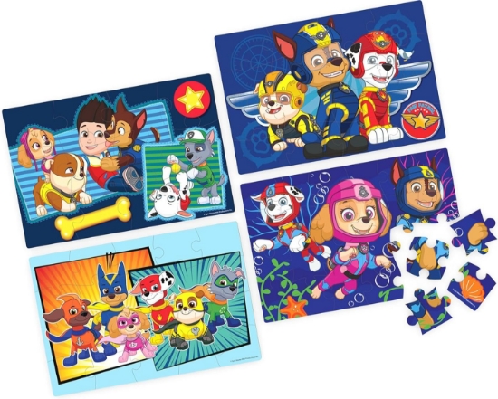 Imagine Patrula cățelușilor Puzzle 4in1 din lemn