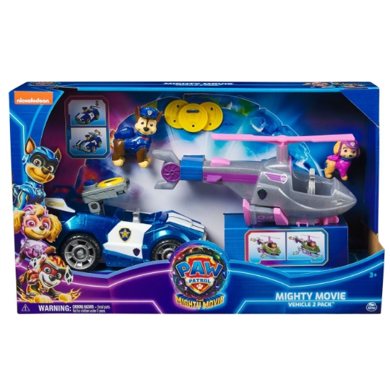 Imagine Patrula Căţeluşilor Mighty Movie set 2 vehicule