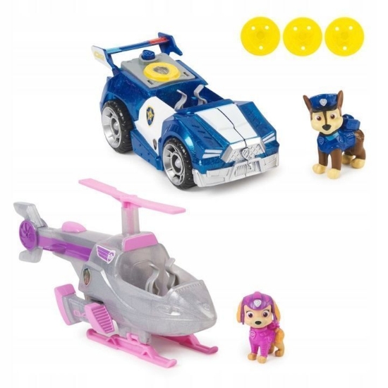 Imagine Patrula Căţeluşilor Mighty Movie set 2 vehicule