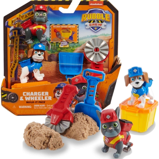 Imagine PATRULA CATELUSILOR ECHIPA RUBBLE SET 2 FIGURINE CHARGER SI WHEELER 