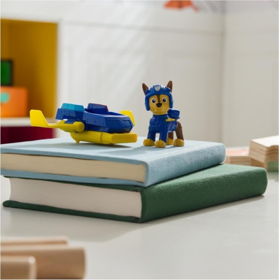 Imagine PATRULA CATELUSILOR ACTION PUPS SET VEHICUL DE SALVARE HOVERBOARD SI FIGURINA CHASE 