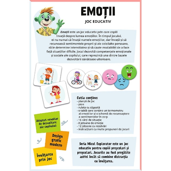 Imagine JOC EDUCATIV EMOTII MICUL EXPLORATOR