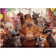 Imagine PUZZLE TREFL 200 CAPIBARA SI TORT DE ZIUA DE NASTERE