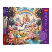 Imagine PUZZLE TREFL 24 MAXI PRINTESA SI UNICORN