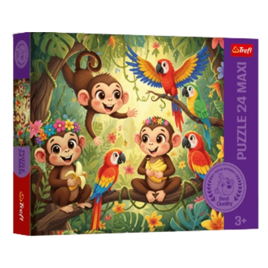 Imagine PUZZLE TREFL 24 MAXI MAIMUTE SI PRIETENI