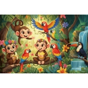 Imagine PUZZLE TREFL 24 MAXI MAIMUTE SI PRIETENI