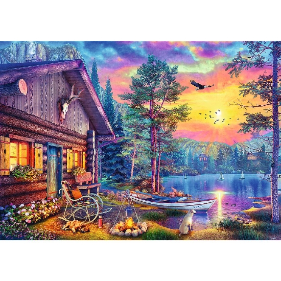 Imagine PUZZLE TREFL 500 PREMIUM PLUS TEA TIME CABANA APUS DE SEARA