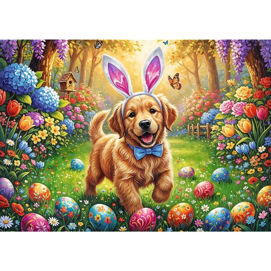 Imagine PUZZLE TREFL 500 PREMIUM PLUS SPRING BLOOM CAINE DE PASTE