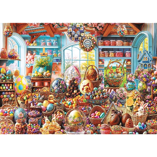 Imagine PUZZLE TREFL 500 PREMIUM PLUS SPRING BLOOM MAGAZIN DE DULCIURI DE PASTE