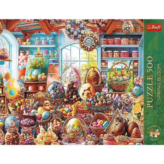 Imagine PUZZLE TREFL 500 PREMIUM PLUS SPRING BLOOM MAGAZIN DE DULCIURI DE PASTE