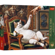 Imagine PUZZLE TREFL 500 PREMIUM PLUS PETS AS ART MAJESTATEA SA PUFOASA