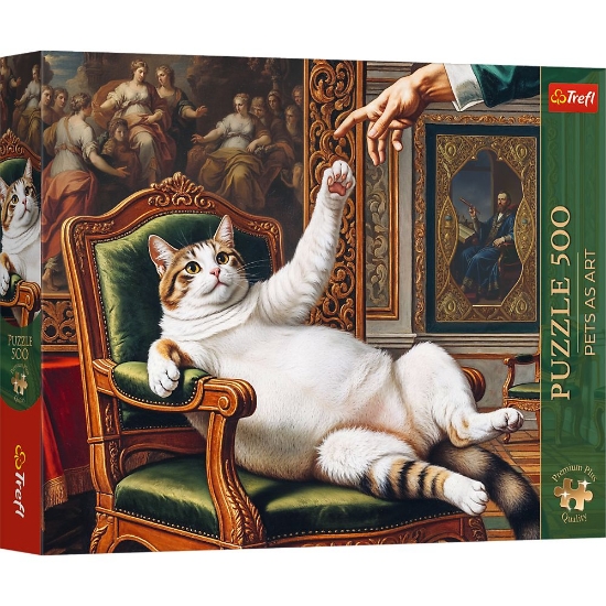 Imagine PUZZLE TREFL 500 PREMIUM PLUS PETS AS ART MAJESTATEA SA PUFOASA