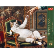 Imagine PUZZLE TREFL 500 PREMIUM PLUS PETS AS ART MAJESTATEA SA PUFOASA