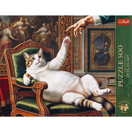 Imagine PUZZLE TREFL 500 PREMIUM PLUS PETS AS ART MAJESTATEA SA PUFOASA