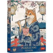 Imagine PUZZLE TREFL 500 PREMIUM PLUS PETS AS ART MEDITATIA CU PASTE A LUI SHIBA 