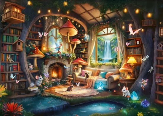 Imagine PUZZLE TREFL 2000 COLECTIA SUA CASUTA DIN BASM CU POSTER INCLUS