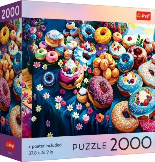 Imagine PUZZLE TREFL 2000 COLECTIA SUA GOGOSI COLORATE CU POSTER INCLUS
