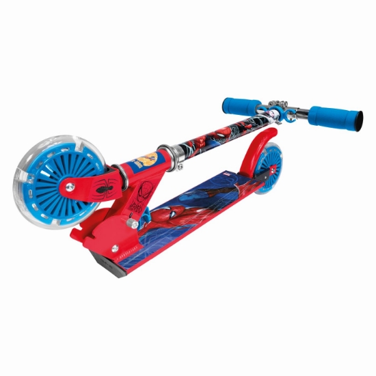 Imagine TROTINETA CU 2 ROTI LUMINOASE SPIDERMAN  